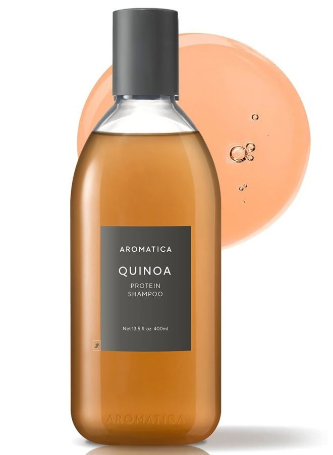 AROMATICA شامبو بروتين الكينوا 13.53 أونصة / 400 مل - يوفر البروتين والتغذية للشعر التالف للغاية - خالٍ من الكبريتات والسيليكون - Image 1