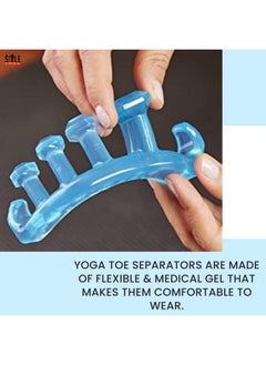 Royalkart Gel Yoga Toe Separator | Instant Therapeutic Relief For Feet. Fight Bunions, Hammer Toes & More (Silicone,Small) One Pair,Silver  - Image 2