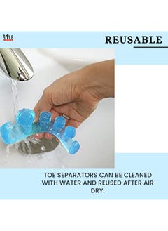 Royalkart Gel Yoga Toe Separator | Instant Therapeutic Relief For Feet. Fight Bunions, Hammer Toes & More (Silicone,Small) One Pair,Silver  - Image 4