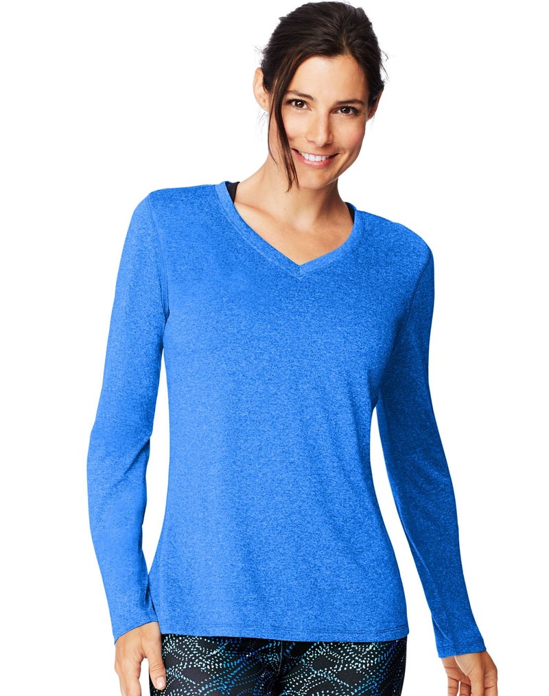 Hanes womens O9309 athletic shirts, Awesome Blue Heather, Large US - Image 5