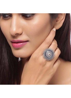 VOYLLA Mandala Multi-Colour Ring for Women|Oxidised Ring For Women|Adjustable Ring|Gift For Women| - pzsku/Z4D8595266B73036136A8Z/45/_/1738306638/624ed1f4-6590-4a24-a0e6-9c27f93ba5b5