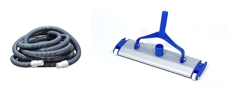 PETSON 135 Inch Aluminum Anodised Vacuum Head with Bottom Brush and 9 Meter in Length Hose Pipe 38mm EVA Vacuum Hose with Standard Cuff Link - Image 1