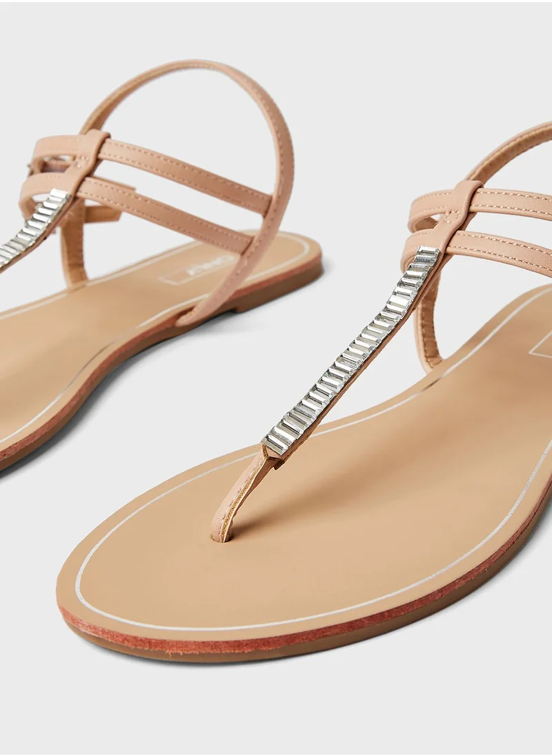 ONLY Embellished Strap Sandals