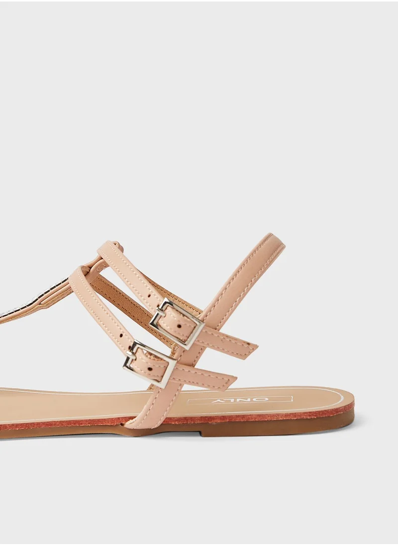ONLY Embellished Strap Sandals
