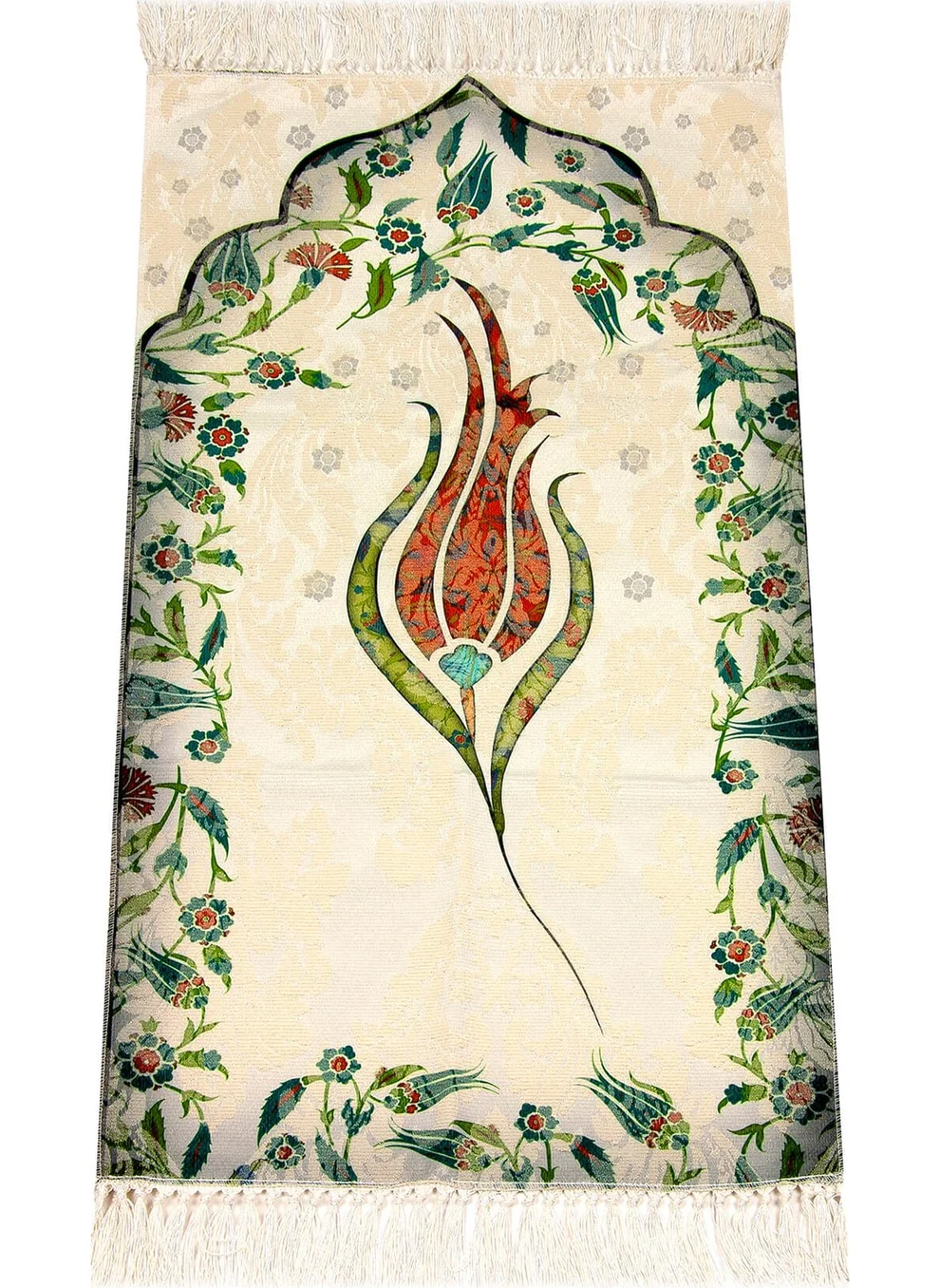İhvan Ihvan Children's Prayer Mat - Tulip Pattern - Orange Color