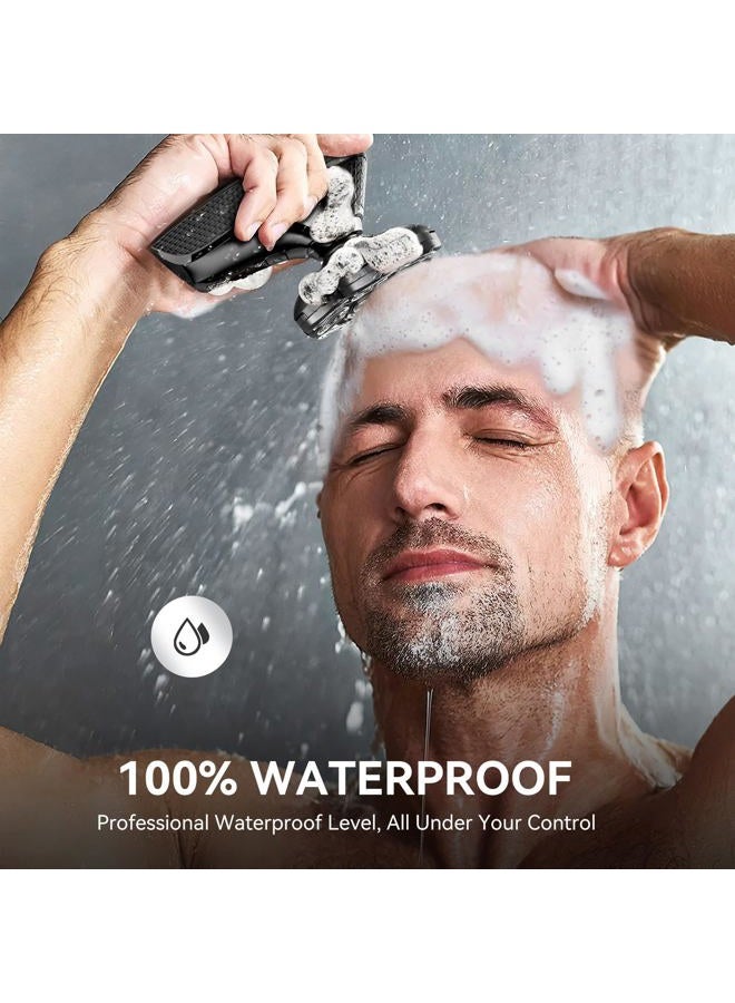 kensen 7D Head Shavers for Bald Men - 5 in 1 kensen Electric Head Hair Shaver, Head Electric Razor with Nose Hair & Beard Trimmer Cordless Rechargeable IPX6 Waterproof Wet Dry LED Display Gifts Travel Case - Image 4