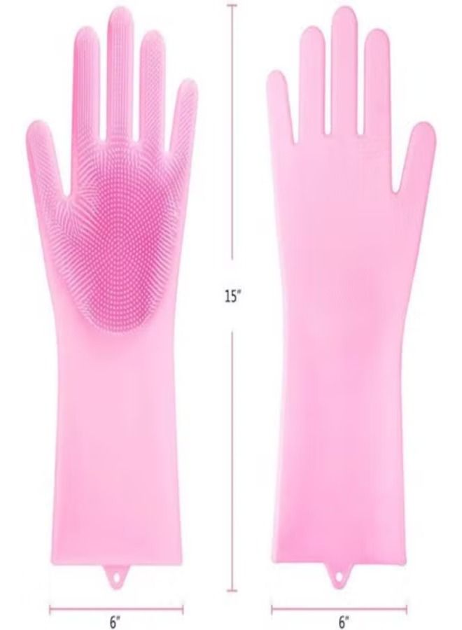 ACLIX Magic Reusable Silicone Gloves Pink - Image 1