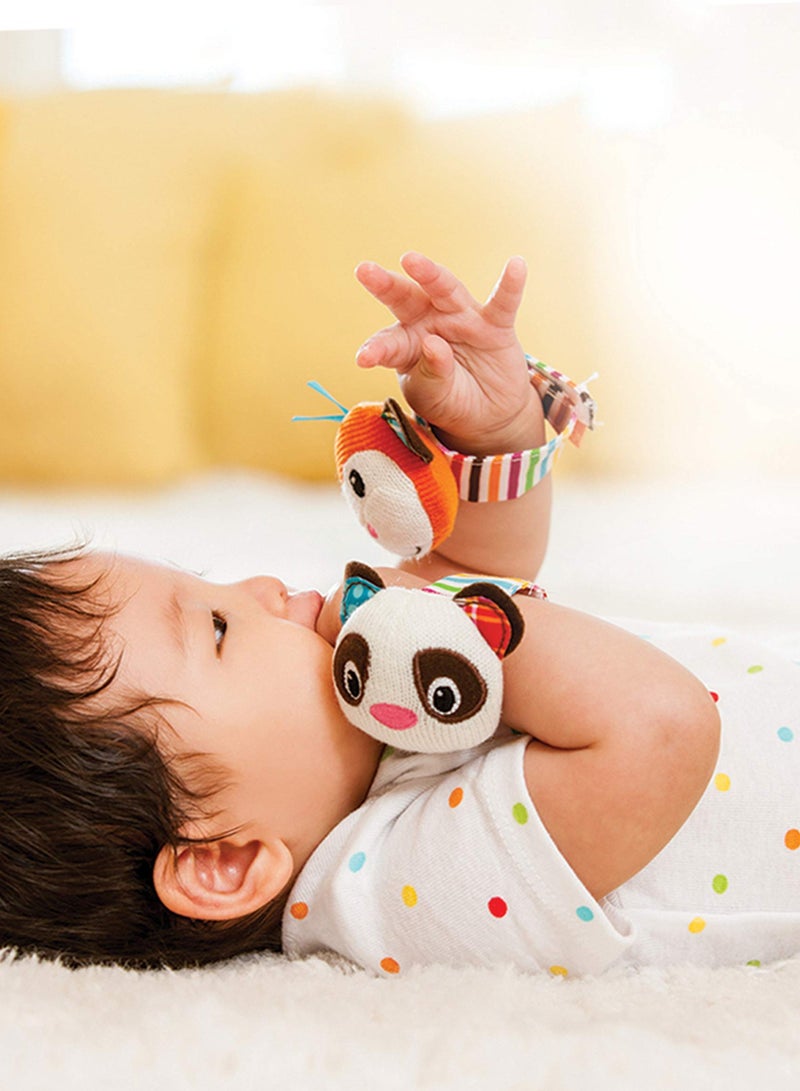 DURKU Grip handled Baby Foot finder Socks, Adorable Animal Characters Perfect for Sensory Development and Safe for 0-9 Month Infant Toddlers Boy Girl - Image 2