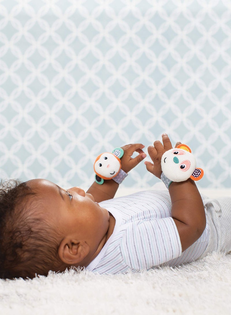 DURKU Grip handled Baby Foot finder Socks, Adorable Animal Characters Perfect for Sensory Development and Safe for 0-9 Month Infant Toddlers Boy Girl - Image 4