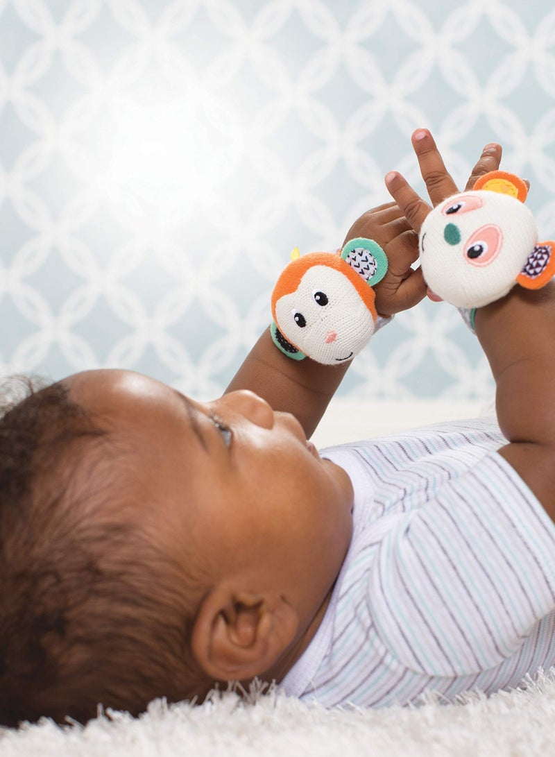 DURKU Grip handled Baby Foot finder Socks, Adorable Animal Characters Perfect for Sensory Development and Safe for 0-9 Month Infant Toddlers Boy Girl - Image 5