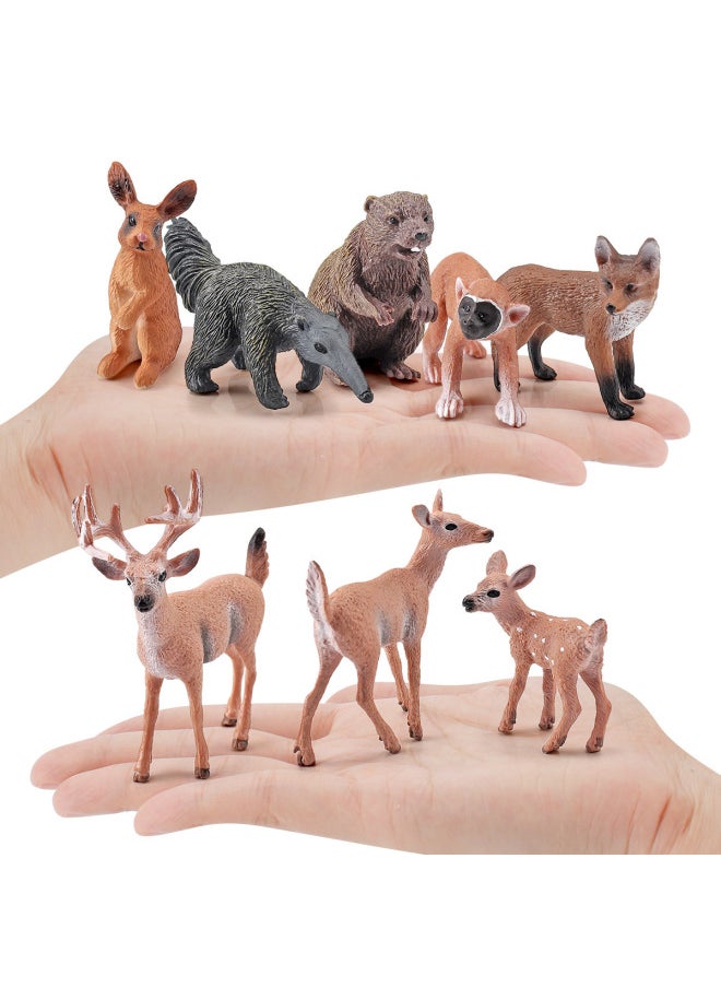 Generic - Export Simulation Forest Animal Model Beaver Anteater Squirrel Monkey Rabbit White-tailed Deer Small Fox Toy-Color:M4038 Male White-tailed Deer 34g - Image 1