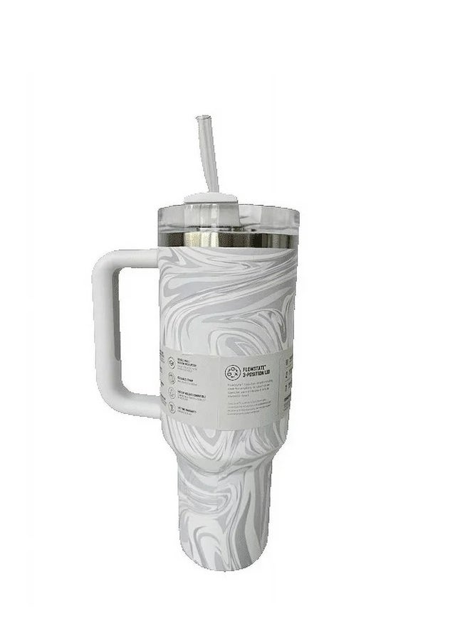 Stanley - Quencher H2.0 FlowState 40oz Vacuum Insulated Tumbler with Lid & Reusable Straw – Rose Quartz Swirl – Double-Walled Leakproof Design – Keeps Drinks Hot for 7 Hours & Cold for 24 Hours – Durable, BPA-Free & Ideal for Coffee, Water, Smoothies, Iced Tea, and On-the-Go Hydration - Image 1