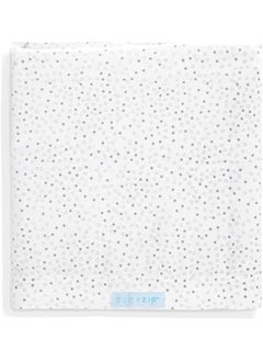QuickZip Crib Extra Zip-On Sheet (SecureFit Wraparound Base Not Included) - Faster, Safer, Easier Baby Crib Sheets - Gray Dot 100% Cotton - Fits All Standard Crib Mattresses