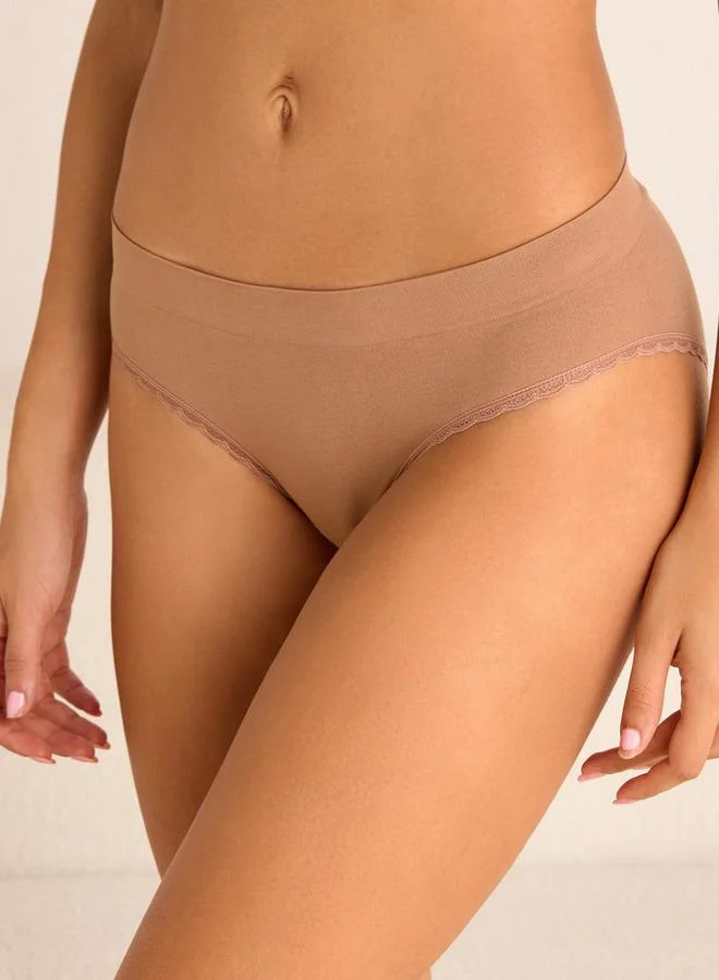 Splash FAV Seamless Briefs with Lace Trim