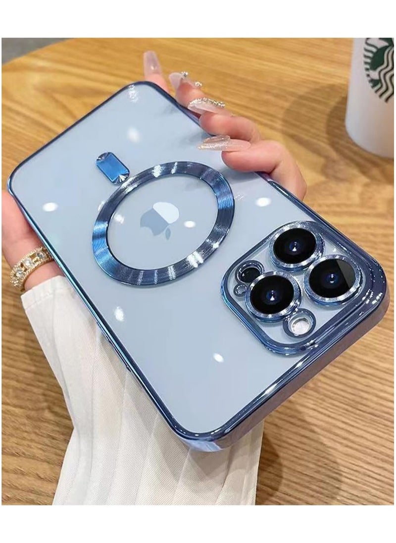 Generic - Magnetic Case for iPhone 16 Pro Max with Mag Safe Full Camera Lens Protection Color Plating Soft Clear Phone Case for iPhone 16 Pro Max - Image 1