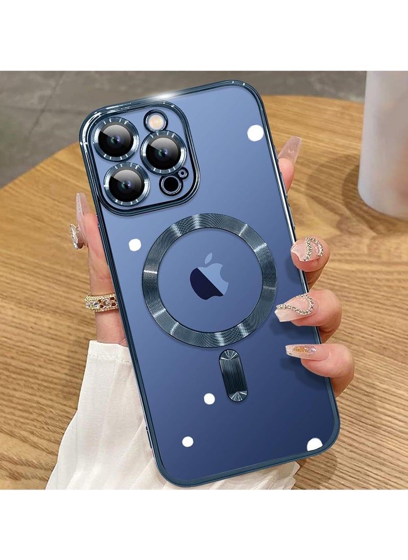 Generic - Magnetic Case for iPhone 16 Pro Max with Mag Safe Full Camera Lens Protection Color Plating Soft Clear Phone Case for iPhone 16 Pro Max - Image 1