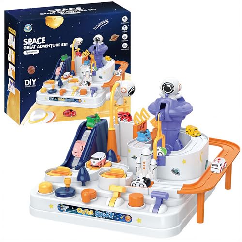 FunBlast Urban Adventure Car Track Toy for Kids – DIY Urban Track Set with Truck & Mini Cars, City Rescue Preschool Educational Track Toys for 3+ Year Old Boys Girls - Image 1