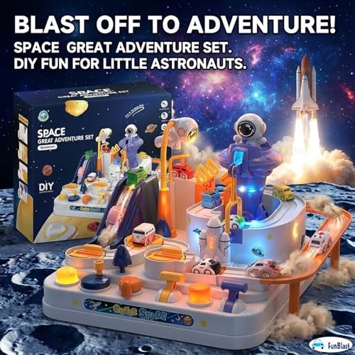 FunBlast Urban Adventure Car Track Toy for Kids – DIY Urban Track Set with Truck & Mini Cars, City Rescue Preschool Educational Track Toys for 3+ Year Old Boys Girls - Image 5