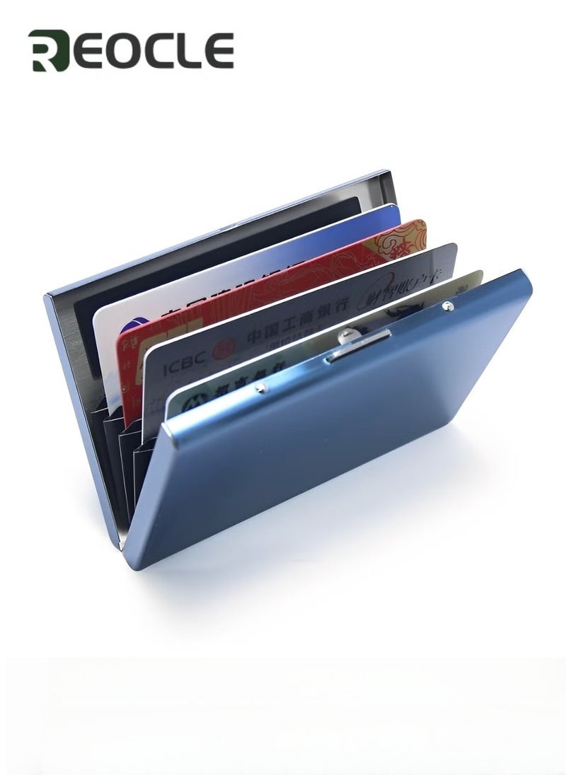 REOCLE Metal Card Holder Wallet Ultra Thin Stainless Steel Metal Wallets RFID Blocking Credit Card Wallet Holder Best Card Protector for Men & Women  - Image 5