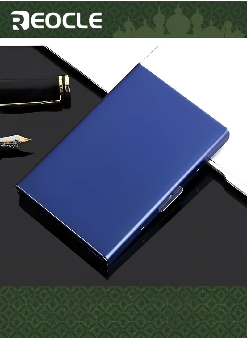 REOCLE Metal Card Holder Wallet Ultra Thin Stainless Steel Metal Wallets RFID Blocking Credit Card Wallet Holder Best Card Protector for Men & Women  - Image 1