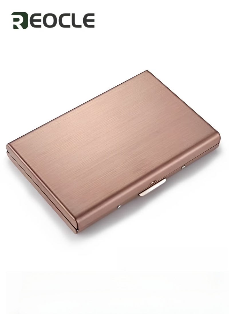 REOCLE Metal Card Holder Wallet Ultra Thin Stainless Steel Metal Wallets RFID Blocking Credit Card Wallet Holder Best Card Protector for Men & Women  - Image 4