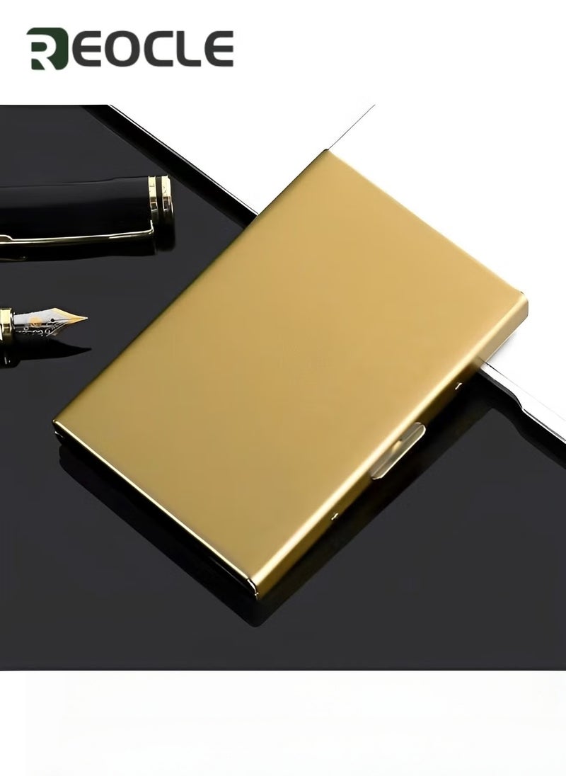 REOCLE Metal Card Holder Wallet Ultra Thin Stainless Steel Metal Wallets RFID Blocking Credit Card Wallet Holder Best Card Protector for Men & Women  - Image 3