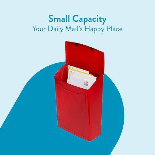 Architectural Mailboxes 2681R Marina Wall Mount Mailbox, Small, Red - Image 3