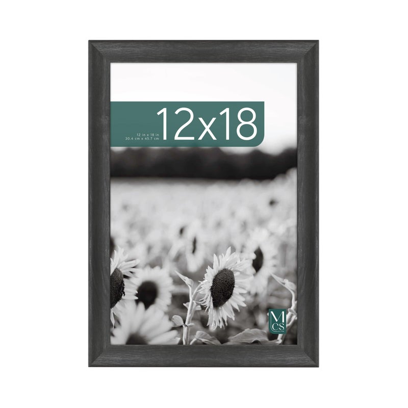 MCS Studio Gallery Classic 12x18 Picture Frame Black Woodgrain Engineered Wood, Vertical & Horizontal Wall Hanging Large Picture Frame for Photos, Posters & Art Prints (1-Pack) - Image 1