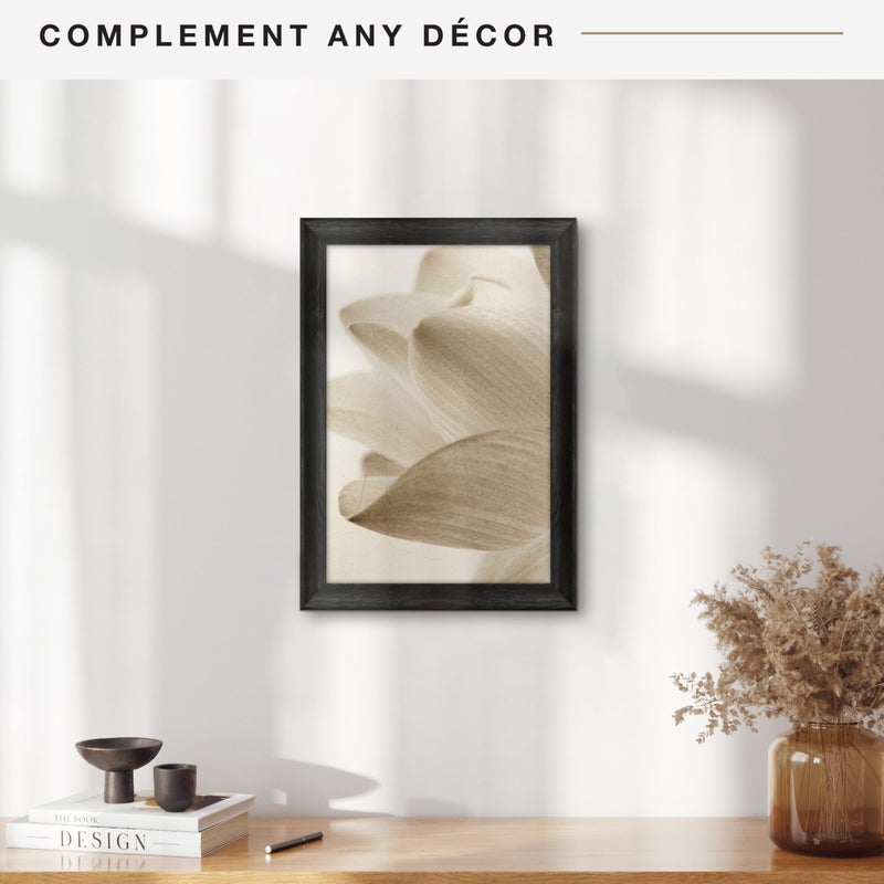 MCS Studio Gallery Classic 12x18 Picture Frame Black Woodgrain Engineered Wood, Vertical & Horizontal Wall Hanging Large Picture Frame for Photos, Posters & Art Prints (1-Pack) - Image 3