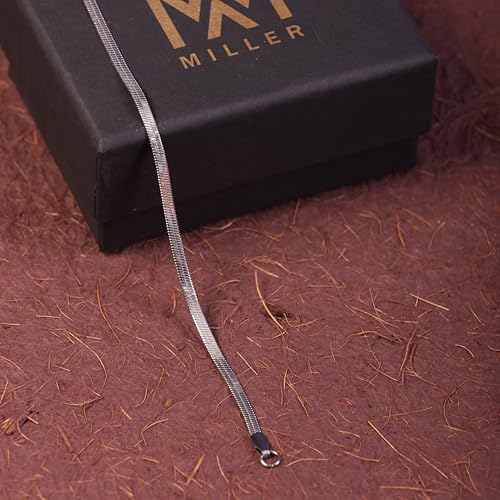 MILLER Stainless Steel Chain Hand Bracelet for Man - Gift Stylish Mens Bracelet Anti-Tarnish Waterproof Jewelry Accessories Bracelets | Gifts for Mens & Boys (Snake Silver - 3mm) - Image 5