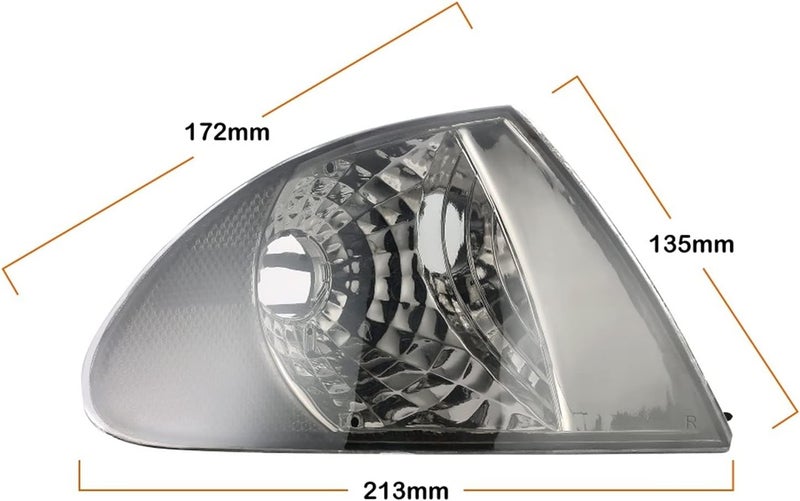 QASULER 2PCS Clean Lens Turn Signal Lights for BMW E46 - Image 2