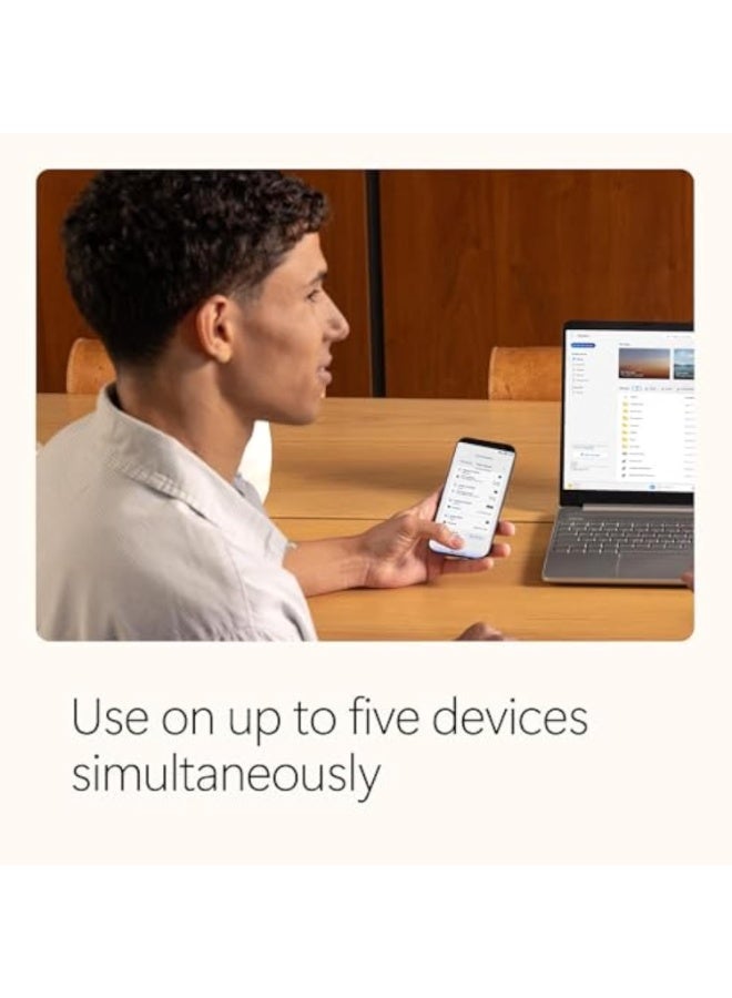 مايكروسيف مايكروسوفت ٣٦٥ | اشتراك ١٢ شهرًا | شخص واحد | تطبيقات أوفيس المميزة: وورد، إكسل، باوربوينت، وغيرها | مساحة تخزين سحابية ١ تيرابايت | تحميل فوري لجهاز كمبيوتر محمول بنظام ويندوز أو ماك بوك | يتطلب التنشيط - Image 3