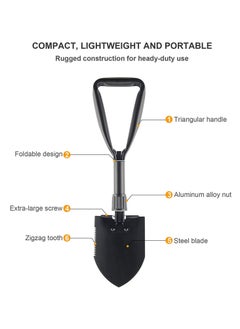 GO2CAMPS Mini Folding Shovel Multipurpose Tool For Outdoor Camping Shove Survival Portable With Carrying Pouch Camping Outdoor Tools  - Image 5