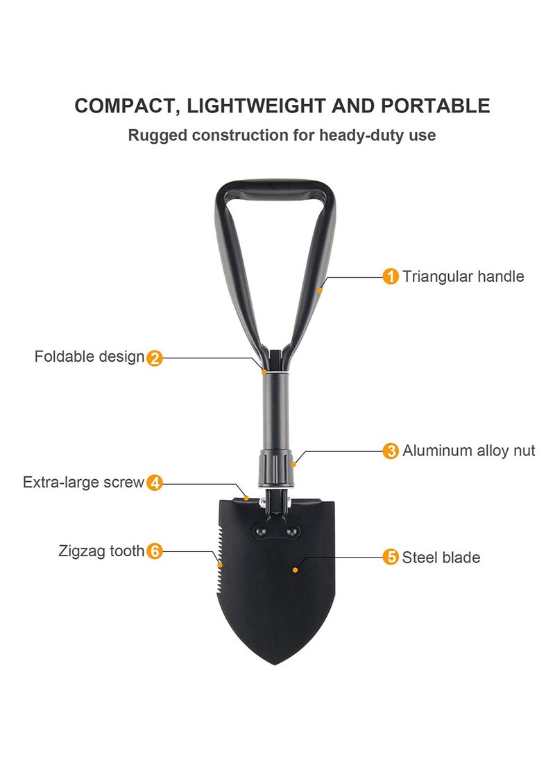 GO2CAMPS Mini Folding Shovel Multipurpose Tool For Outdoor Camping Shove Survival Portable With Carrying Pouch Camping Outdoor Tools  - Image 5
