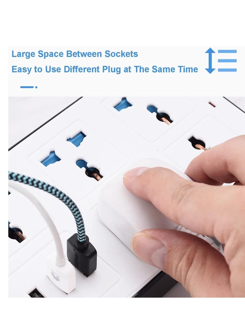 TYCOM - Tycom Power Strip Surge Protector with USB- Extension Cord Flat Plug with Widely 4 AC Outlet and 3 USB 1 Type C, Small Desktop Station with 6 ft Power Cord, Compact Socket (GK-A37-WHT) - Image 1
