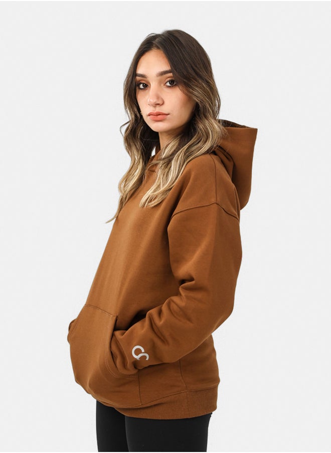 SHECHICK - SheChick Iconic Brown Over Sized Hoodie - Image 1