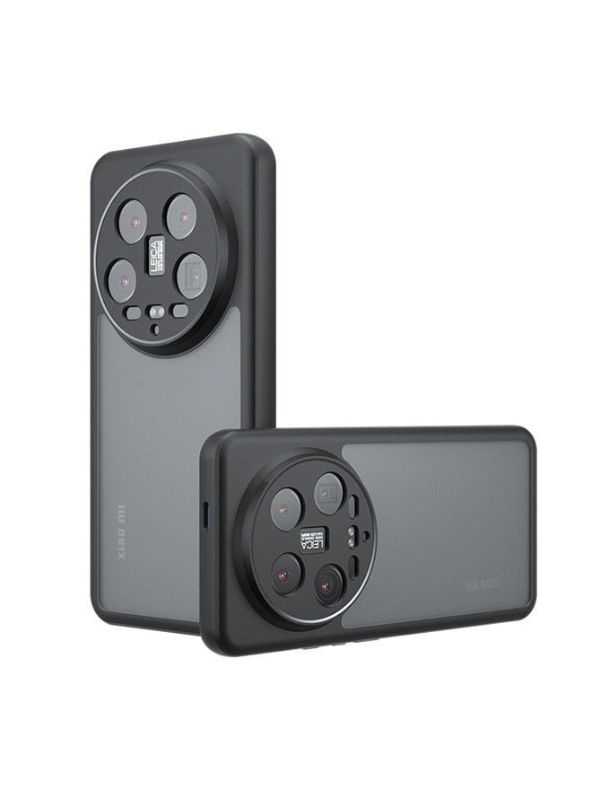 الدخن 14 ultra5g حالة الهاتف المحمول ، ماتي شفافة مرة أخرى حماية رقيقة جدا حالة الهاتف المحمول ، ومكافحة بصمات الأصابع ، ومكافحة السقوط حماية الدخن 14 ultra5g حالة الهاتف المحمول ( أسود ) - Image 1