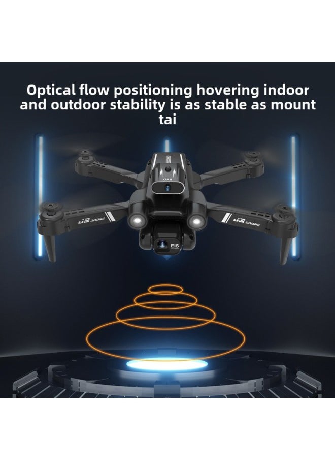 Generic - JS17 Color Light Obstacle Avoidance UAV HD Aerial Photography Folding Remote Control Aircraft Four-axis Aircraft-Color:S17-Black-[electric Tuning] HD Dual Camera + Five-side Obstacle Avoidance + Intelligent High-altitude Aerial Photography-Specifications:Second Electric Version - Image 1
