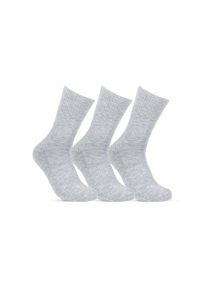 STITCH STITCH Men's Pack of 3 Half Terry Long Casual Socks 
