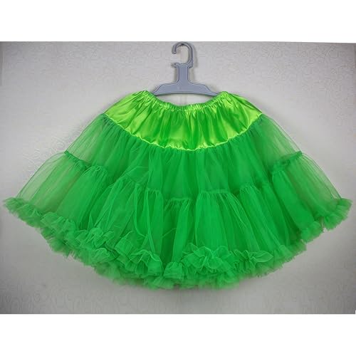 Shimaly Women's Princess Layered Puffy Skirt Mini Tutu Skirt Short Petticoat (S-M, Green) - Image 2