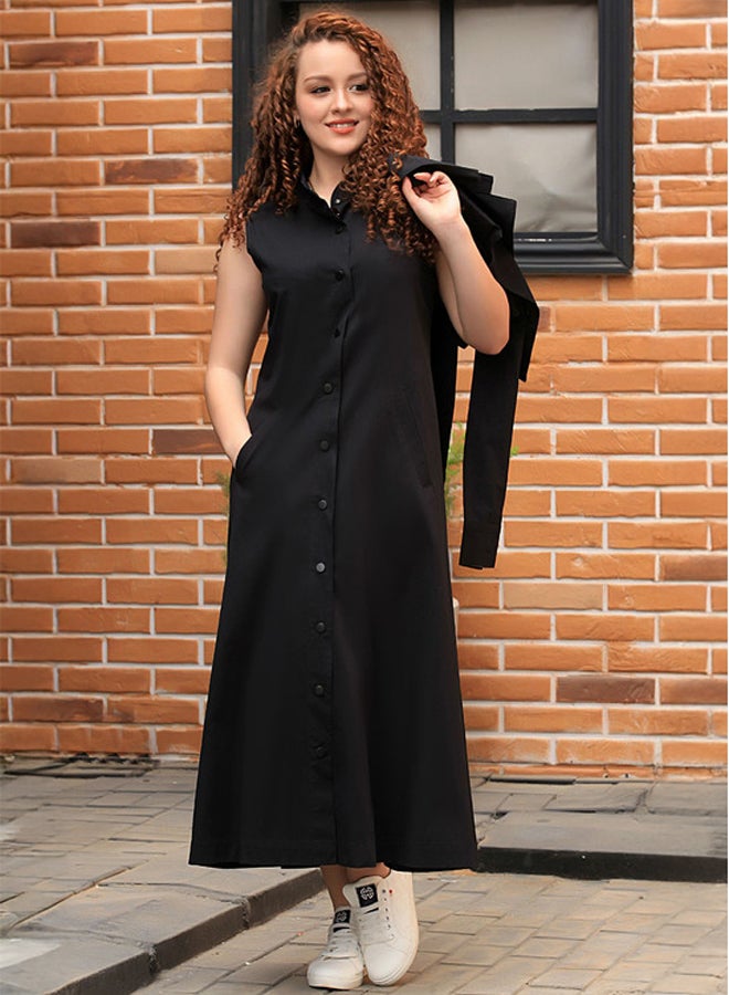 Ship Master Chic Linen Dress with Buttons & Cropped Jacket – Casual Yet Classy Look!  - Image 1
