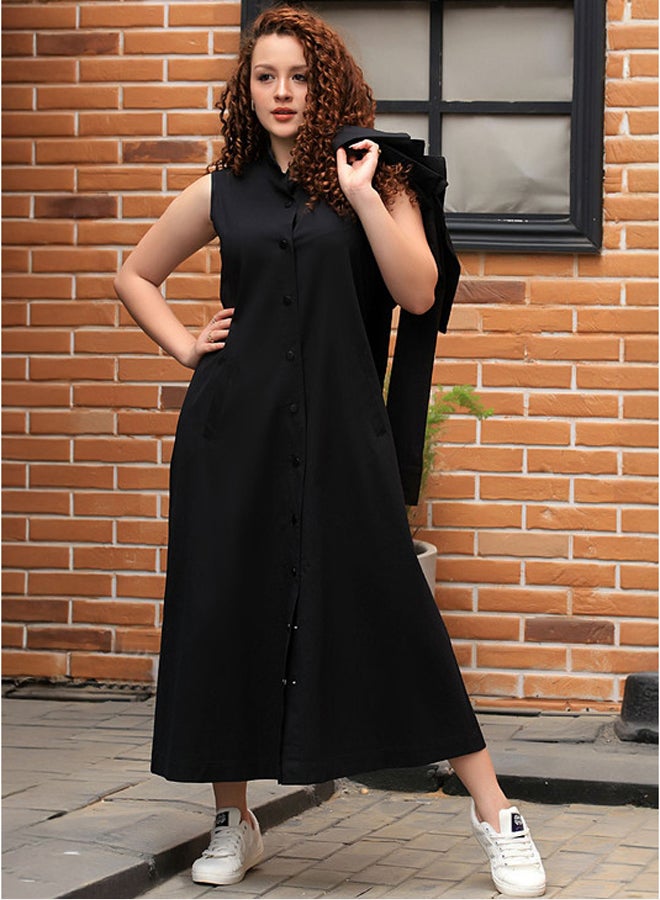 Ship Master Chic Linen Dress with Buttons & Cropped Jacket – Casual Yet Classy Look!  - Image 3