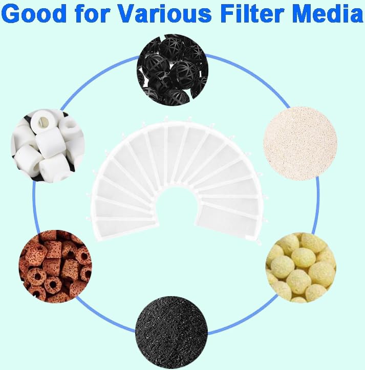 AQUANEAT Aquarium Filter Media Bags 15pcs Fish Tank Extra Fine 100 Micron Mesh Bags with Plastic Zipper for Activated Carbon (3" x 8") - Image 5