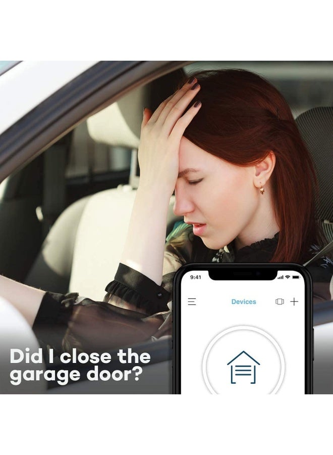 Chamberlain myQ Chamberlain Smart Garage Control - Wireless Garage Hub and Sensor with Wifi & Bluetooth - Smartphone Controlled  myQ-G0401-ES  White - Image 2