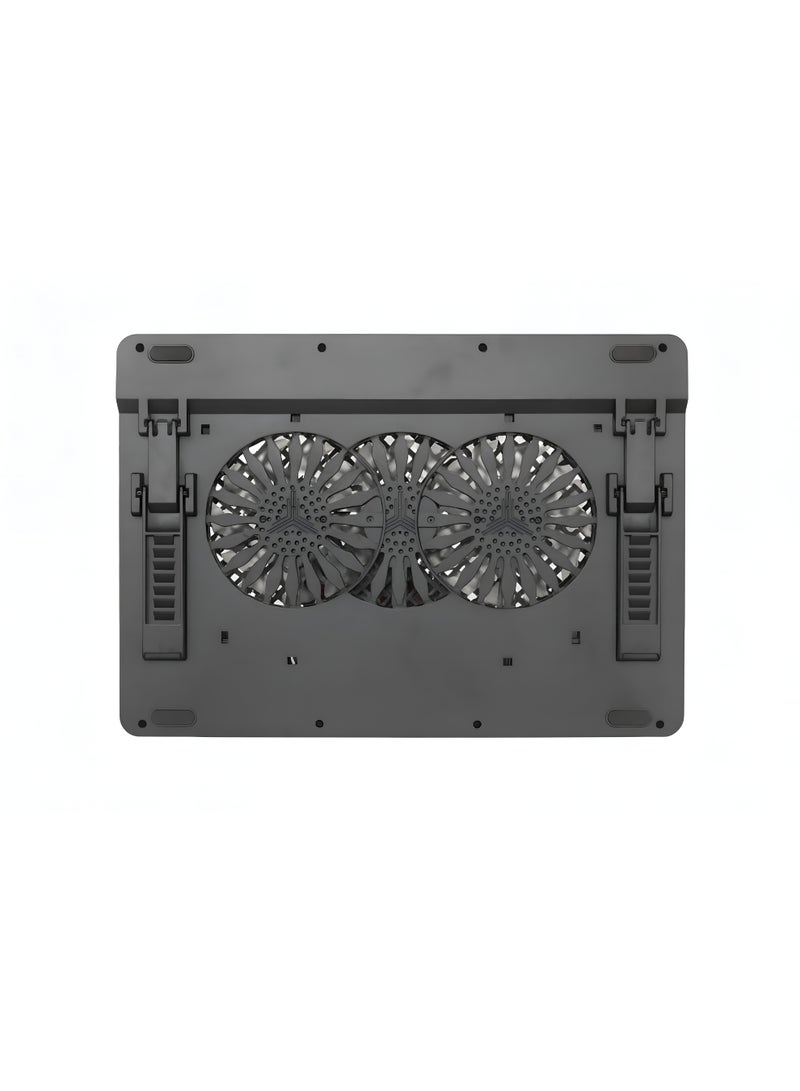 Crash C7000 Laptop Cooling Fan Base - 2 Large 14cm Fans - RGB Colorful Lighting - 7-Mode Stand - 2 USB Ports - Robust Design Compatible with Laptops Up to 17" - Image 3