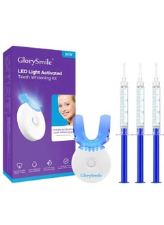 GlorySmile Teeth Whitening Kit LED Light Activated Teeth Whitening Kit 5X LED Blue Accelerator Light with 3Pcs Teeth Whitening Gel Non-Sensitive Fast Teeth Whitener Remove Tea Coffee & Food Stains  - Image 1