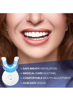 GlorySmile Teeth Whitening Kit LED Light Activated Teeth Whitening Kit 5X LED Blue Accelerator Light with 3Pcs Teeth Whitening Gel Non-Sensitive Fast Teeth Whitener Remove Tea Coffee & Food Stains  - Image 2