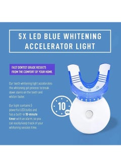 GlorySmile Teeth Whitening Kit LED Light Activated Teeth Whitening Kit 5X LED Blue Accelerator Light with 3Pcs Teeth Whitening Gel Non-Sensitive Fast Teeth Whitener Remove Tea Coffee & Food Stains  - Image 3
