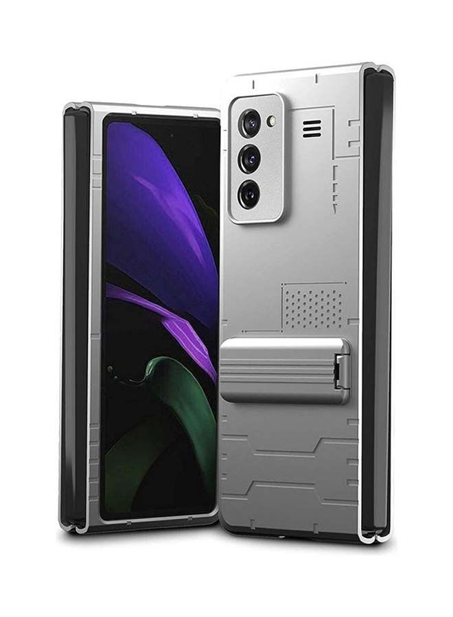 NIBEMINENT Back Cover For Samsung Galaxy Z Fold 2 Shock Proof And Foldable Hard Camera Protection Silver - Image 2