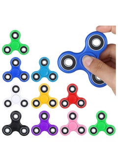 10PCS Hand Fidget Spinners Toy for ADHD Anxiety Toys Relief Stress Reducer for Kids and Adults Finger Hand Spinner Toys Gift-Color Random